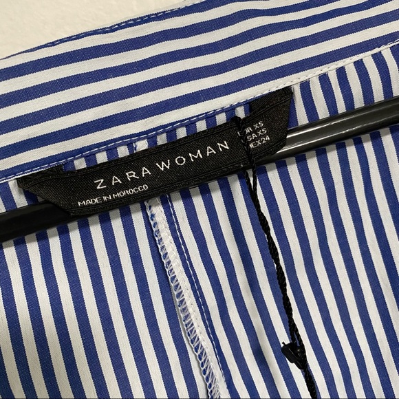 NWT Zara - striped button-up off the shoulder top - Picture 7 of 9